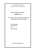 Báo cáo thực tập đợt 1 nghề nấu ăn tại công ty tnhh xây dựng dân dụng và công trình giao thông (khu ẩm thực rừng trong phố)