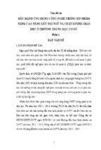 đẩy mạnh ứng dụng công nghệ thông tin nhằm nâng cao năng lực đội ngũ và chất lượng giáo dục ở trường trung học cơ sở