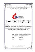 đại học tn6.giải pháp nâng cao hiệu quả hoạt động cho vay đối với doanh nghiệp nhỏ và vừa tại ngân hàng công thương sầm sơn - phòng giao dịch huyện triệu sơn