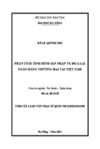 Phân tích tình hình sáp nhập và mua lại ngân hàng thương mại việt nam