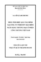 Phân tích hiệu quả tài chính tại công ty tnhh mtv bảo hiểm ngân hàng thương mại cổ phần công thương việt nam