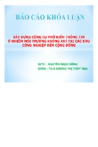 Xây dựng công cụ phổ biến thông tin ô nhiễm môi trường không khí tại các khu công nghiệp đến cộng đồng, luận văn tốt nghiệp đại học, thạc sĩ, đồ án,tiểu luận tốt nghiệp