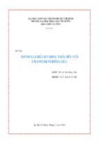 đề tài đánh giá rủi ro sinh thái đối với uranium nghèo, luận văn tốt nghiệp đại học, thạc sĩ, đồ án,tiểu luận tốt nghiệp