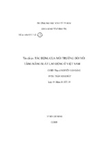đề tài tác động của môi trường đối với tăng năng suất lao động ở việt nam - tài liệu, ebook, giáo trình, hướng dẫn