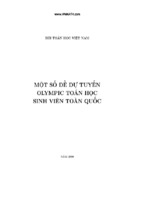 Một số đề dự tuyển olympic toán học sinh viên toàn quốc - tài liệu, ebook, giáo trình, hướng dẫn