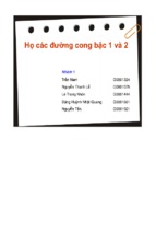 Thuyết trình họ các đường cong bậc 1 và 2 - tài liệu, ebook, giáo trình, hướng dẫn