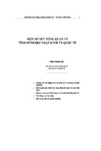 Một số nét tổng quan về tình hình hội nhập kinh tế quốc tế - tài liệu, ebook, giáo trình, hướng dẫn