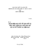 Quan niệm mác-xít về dân chủ và việc thực hiện quy chế dân chủ cấp cơ sở ở nước ta hiện nay - tài liệu, ebook, giáo trình, hướng dẫn