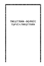 Thuật toán – độ phức tạp của thuật toán - tài liệu, ebook, giáo trình, hướng dẫn