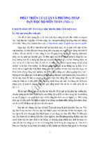 Phát triển lý luận và phương pháp dạy học bộ môn toán (phần 1) - tài liệu, ebook, giáo trình, hướng dẫn