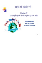 Di chuyển quốc tế các nguồn lực sản xuất - tài liệu, ebook, giáo trình, hướng dẫn