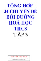 34 chuyên đề bồi dưỡng hsg hóa học 9 (phần 3)