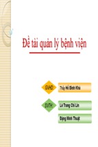 đồ án quản lý bệnh viện