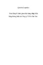 Hoạt động tổ chức giao nhận hàng nhập khẩu bằng đường biển tại công ty vosa sài gòn