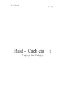 Cách cài đặt hệ thống raid