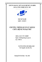 Chương trình quản lý khám chữa bệnh ngoại trú