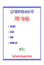 Kỹ thuật lập trìnhhướng dẫn lập trình php - phần 2