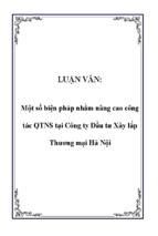 Luận vă một số biện pháp nhằm nâng cao công tác qtns tại công ty đầu tư xây lắp thương mại hà nội