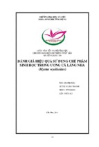 đánh giá hiệu quả sử dụng chế phẩm sinh học trong ương cá lăng nha (mystus wyckioides)