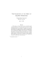 Harvard - the invariance of the index of operators