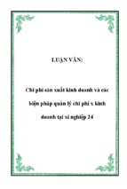 Chi phí sản xuất kinh doanh và các biện pháp quản lý chi phí x kinh doanh tại xí nghiệp 24