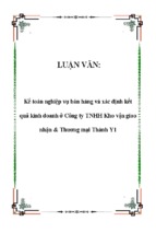 Kế toán nghiệp vụ bán hàng và xác định kết quả kinh doanh ở công ty tnhh kho vận giao nhận & thương mại thành y1