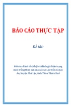 Báo cáo thực tập điều tra kinh tế xã hội và đánh giá hiện trạng nuôi trồng thủy sản của các xã lộc điền và lộc an huyện phú lộc tỉnh thừa thiên huế