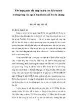 đề tài ước lượng mức sẵn lòng chi trả cho dịch vụ môi trường rừng của người dân thành phố tuyên quang