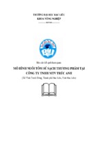 Báo cáo tham quan mô hình nuôi tôm sú sạch thương phẩm tại công ty tnhh mtv trúc anh