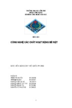 Báo cáo các chất hoạt động bề mặt trong thuốc bảo vệ thực vật