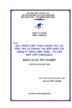 Quy trình kiểm toán khoản mục nợ phải thu và doanh thu bán hàng tại công ty tnhh kiểm toán - tư vấn đất việt (vietland)