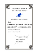 Nghiên cứu quy trình công nghệ chế biến mứt đông từ quả sung