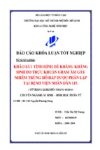Khảo sát tình hình đề kháng kháng sinh do trực khuẩn gram âm gây nhiễm trùng hô hấp được phân lập tại bệnh viện nhân dân 115