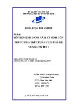 Hỗ trợ định danh nấm ký sinh côn trùng dựa trên phân tích phả hệ vùng gen tef1