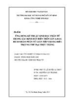 ứng dụng kỹ thuật sinh học phân tử trong xác định đột biến trên gen k-ras  đích nhắm phân tử gián tiếp trong điều trị ung thư đại trực tràng