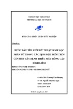 Bước đầu tìm hiểu kỹ thuật sinh học phân tử trong xác định đột biến trên gen hbb gây bệnh thiếu máu hồng cầu hình liềm