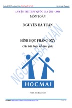 Hình học phẳng oxy-các bài toán về tam giác-học mãi