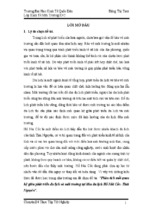 Phân tích mối quan hệ giữa phát triển du lịch và môi trường tại khu du lịch hồ núi cốc- thái nguyên