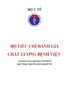 Bộ tiêu chí chất lượng bệnh viện sửa đổi 2015