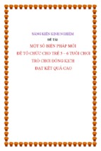 Skkn-một số biện pháp mới để tổ chức cho trẻ 5 - 6 tuổi chơi trò chơi đóng kịch đạt hiệu quả cao