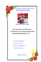 Skkn-một số biện pháp dạy trẻ mẫu giáo bé biết quan tâm chia sẻ với người thân và bạn bè góp phần hình thành nhân cách trẻ