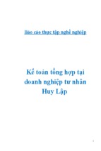 Báo cáo thực tập nghề nghệp kế toán tổng hợp tại doanh nghiệp tư nhân huy lập