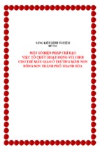 Skkn-một số biện pháp chỉ đạo việc tổ chức hoạt động vui chơi cho trẻ mẫu giáo