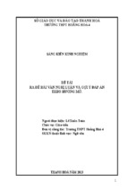 Skkn-ra đề bài văn nghị luận và gợi ý đáp án theo hướng mở