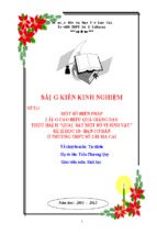 Skkn-một số biện pháp nâng cao hiệu quả giảng dạy thực hành “quan sát một số vi sinh vật” sinh học 10