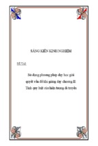 Skkn-sử dụng phương pháp dạy học giải quyết vấn đề khi giảng dạy chương 2 tính quy luật của hiện tượng di truyền