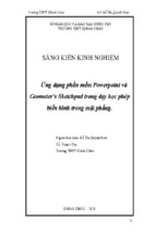 Skkn-ứng dụng phần mềm powerpoint và geometer’s sketchpad trong dạy học phép biến hình trong mặt phẳng