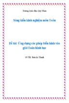 Skkn-ứng dụng các phép biến hình vào giải toán hình học