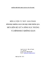 Skkn- rèn luyện tư duy giải toán hình học không gian cho học sinh thông qua mối liên hệ giữa hình học phẳng và hình học không gian