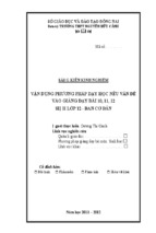 Skkn-vận dụng phương pháp dạy học nêu vấn đề vào giảng dạy bài 10, 11, 12 sinh lớp 12 - ban cơ bản